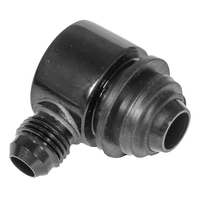 Proflow Brake Booster Check Valve Aluminium Black Anodised -6 AN Hose end