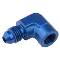 Proflow Female 90 Degree Adaptor 1/8in. NPT To Male -04AN Blue