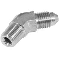 Proflow Stainless Steel 45 Degree To -03AN Male To 1/8 NPT