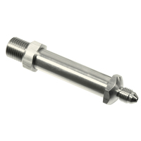 Proflow Chrome Through Frame Hose End Bulkhead 2-3/8in. 1/8in. NPT To -03AN Male 2Pc