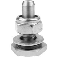 Proflow Vacuum Hose End Kit Silicone Hose Mount 5mm Barb Stainless Steel 1.3'' Length