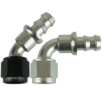 Proflow STRAIGHT PUSH ON HOSE END - 4 SILVER