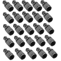 Proflow Bulk Straight Push Lock Hose End Barb 5/16'' To Female -06AN Black 25pc