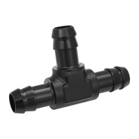 Proflow Barb Tee Fitting Adaptor 1/4" (6mm) Barb Black
