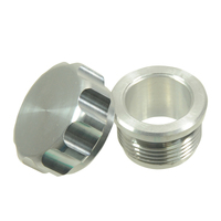 Proflow Hose End Weld On Male Bung & Female Cap Assembly Aluminium 2in. Natural