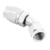 Proflow Fitting Hose End 45 Degree Full Flow -08AN Polished