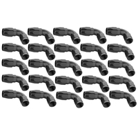 Proflow Bulk Pack Cutter Hose End 90 Degree -08AN Black 25pc