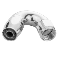 Proflow Fitting Hose End 120 Degree Full Flow -08AN Polished