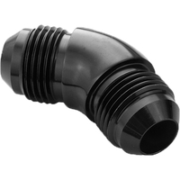Proflow 45 Degree Union Flare Adaptor Fitting -08AN Black