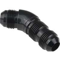 Proflow 45 Degree Male Fitting Bulkhead Adaptor -10AN Black