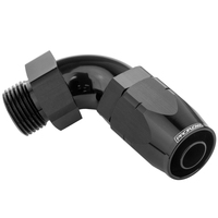 Proflow 90 Degree Fitting Hose End -06AN Orb Male To -06AN Black