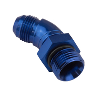 Proflow 45 Degree Male Fitting Orb Hose End To -04AN Blue