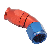 Proflow 45 Degree Fitting Hose End AN4 Suit PTFE Hose Red/Blue