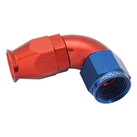 Proflow 90 Degree Fitting Hose End AN8 Suit PTFE Hose Red/Blue