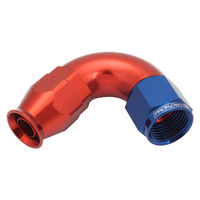 Proflow 120 Degree Fitting Hose End AN4 Suit PTFE Hose Red/Blue