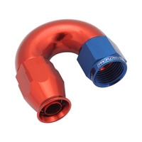 Proflow 180 Degree Fitting Hose End AN4 Suit PTFE Hose Red/Blue