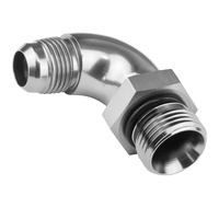 Proflow 90 Degree Male Fitting Orb Hose End To -04AN Polished