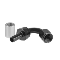 Proflow Crimp Hose End 120 Degree -04AN Black