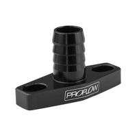 Proflow Adapter Turbo Oil Drain 38-44mm Gt Aluminium Adaptor 5/8in. Barb Black