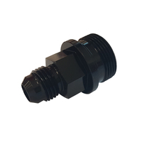 Proflow Fitting Inlet Fuel Adaptor Male Holley Fuel Bowl 7/8"-20 Short To -06AN Black