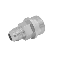 Proflow Fitting Inlet Fuel Adaptor Male Holley Fuel Bowl 7/8 x 20 Short -06AN Silver