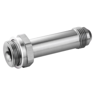 Proflow Fitting Inlet Fuel Adaptor Male Holley Fuel Bowl 7/8 x 20 To -08AN Male 3in. Silver