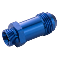 Proflow Fitting Inlet Fuel Adaptor Male Feed Demon 9/16 x 24 2in. -08AN Blue