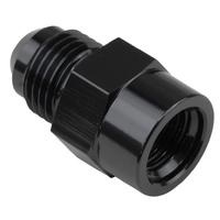 Proflow Fitting Adaptor Metric M18 x 1.5 Female To Male -08AN Black