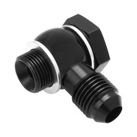 Proflow Fuel Inlet Banjo Fitting 9/16-24 x AN6 Suits Holley Side Pivot Bowl Barry Grant FiTech Black