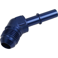 Proflow 3/8in. Male Fitting Quick Connect 45 Degree To -08AN Male Fitting Blue