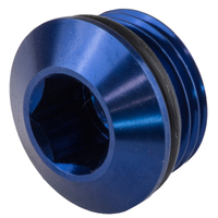 Proflow AN Port Plug Low Profile Allen Key M14 x 1.50 Blue