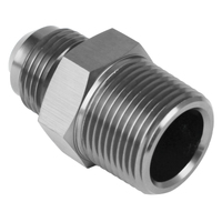 Proflow Adaptor Male -03AN To 1/4in. NPT Straight Silver