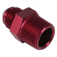 Proflow Adaptor Male -03AN To 1/4in. NPT Straight Red