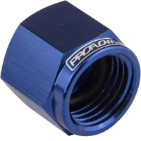 Proflow Fitting Aluminium AN Flare Cap -04AN Blue