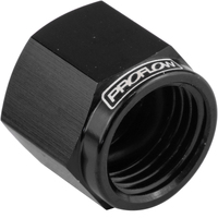 Proflow Fitting Aluminium AN Flare Cap -06AN Black
