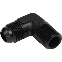 Proflow Male Adaptor -06AN To 1/8in. NPT 90 Degree Black