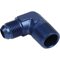 Proflow Male Adaptor -06AN To 3/8in. NPT 90 Degree Blue