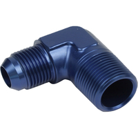 Proflow Male Adaptor -08AN To 1/4in. NPT 90 Degree Blue