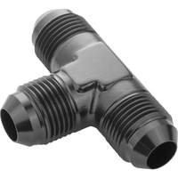 Proflow Male Flare Union Adaptor -08AN Flare Tee Black