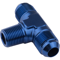 Proflow Flare Flare Union Adaptor-10AN To 1/2in. NPT On Side Blue