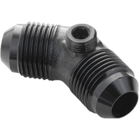 Proflow Male Flare Union Adaptor -06AN 45 Degree Union w/1/8in. NPT Port Black