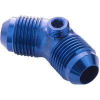 Proflow Male Flare Union Adaptor -08AN 45 Degree Union w/1/8in. NPT Port Blue