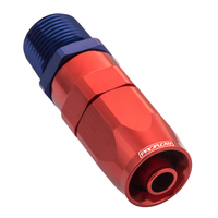 Proflow Fitting Male Hose End Straight 3/8in. NPT To -08AN Hose Blue