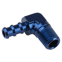 Proflow 90 Degree 1/4in. Barb Male Fitting To 1/8in. NPT Blue