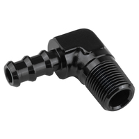 Proflow 90 Degree 1/4in. Barb Male Fitting To 1/8in. NPT Black