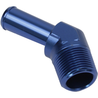 Proflow 45 Degree 1/4in. Barb Male Fitting To 1/8in. NPT Blue