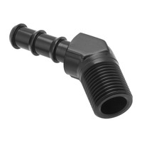 Proflow 45 Degree 1/2in. Barb Male Fitting To 1/2in. NPT Black