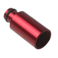 Proflow Aluminium Fuel Injector Adaptor 11mm Male To 14mm Female Long Red