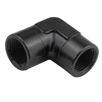 Proflow 90 Degree Coupler Female - Female Elbow 1/2in. NPT Black
