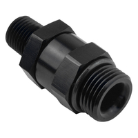 Proflow Fitting Male 1/4in. NPT To Fitting Male -08AN O-Ring Swivel Black
